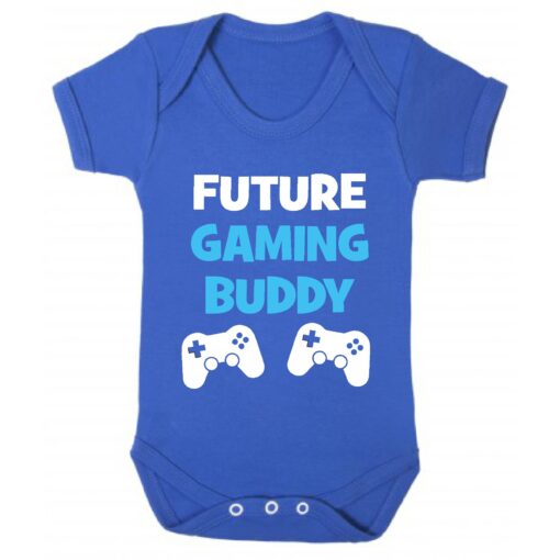 Future Gaming Buddy Short Sleeve Baby Vest Royal Blue