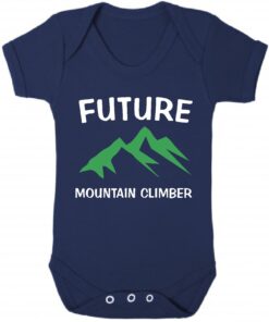Future Mountain Climber Short Sleeve Baby Vest Baby Navy