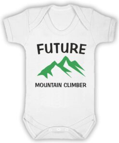 Future Mountain Climber Short Sleeve Baby Vest White