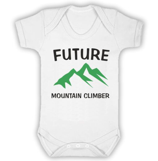 Future Mountain Climber Short Sleeve Baby Vest White