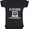 Future Programmer Short Sleeve Baby Vest Black