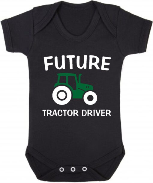 Future Tractor Driver Short Sleeve Vest Black