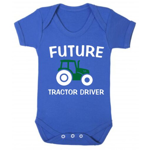 Future Tractor Driver Short Sleeve Vest Royal Blue