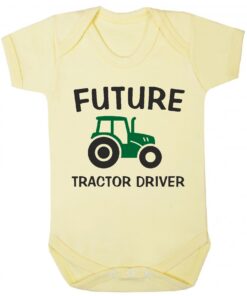 Future Tractor Driver Short Sleeve Vest Yellow