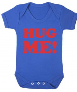 Hug Me Short Sleeve Baby Vest Royal Blue