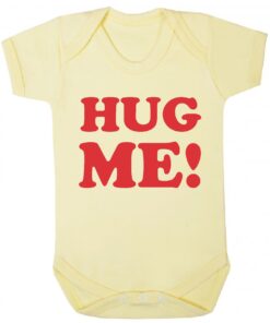 Hug Me Short Sleeve Baby Vest Yellow