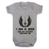 I Am A Jedi Like My Father Before Me Short Sleeve Baby Vest Ash Grey