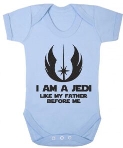 I Am A Jedi Like My Father Before Me Short Sleeve Baby Vest Baby Blue
