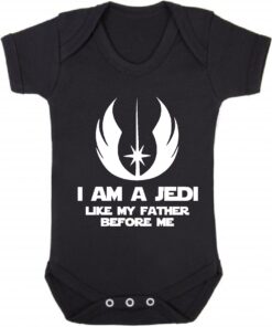 I Am A Jedi Like My Father Before Me Short Sleeve Baby Vest Black