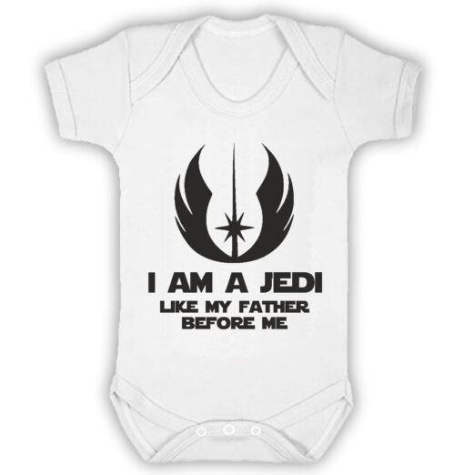 I Am A Jedi Like My Father Before Me Short Sleeve Baby Vest White